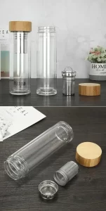 high borosilicate glass water bottle fw1205